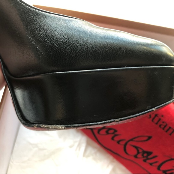 Christian Louboutin Bianca 140 Black Leather Pump | EU 38, US 7.5 - Picture 4 of 7